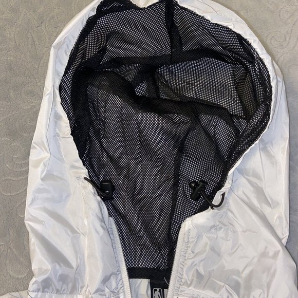 NBA Mens Hooded Windbreaker Jacket White Blue Red Size Large‎ Full Zip - Picture 6 of 10